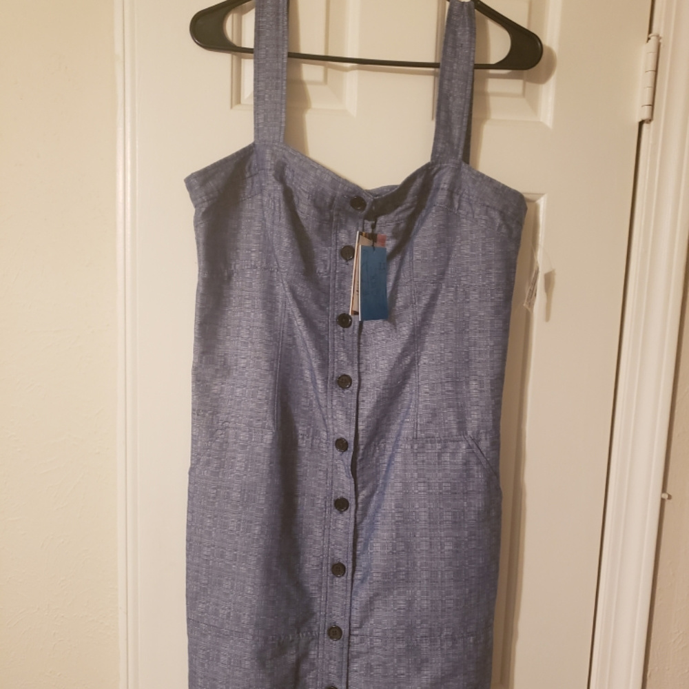 Denim jean dress.